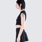 Clea Black Capricorn Graphic Top