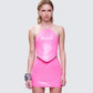 Courtney Pink Sequin Top model front