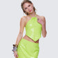 Courtney Yellow Sequin Top