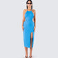 Cyrus Blue Midi Dress