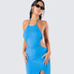 Cyrus Blue Midi Dress