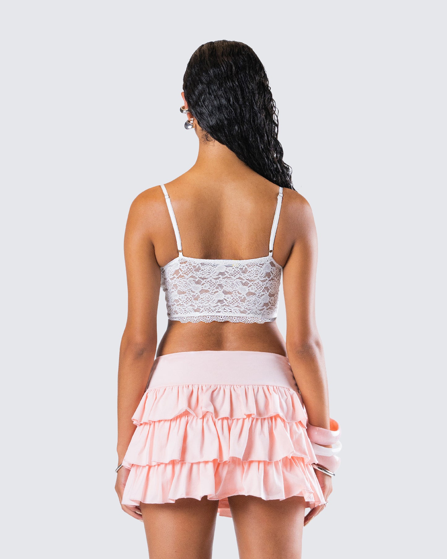 Dakoa White Lace Cami Top