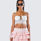 Dakoa White Lace Cami Top model front