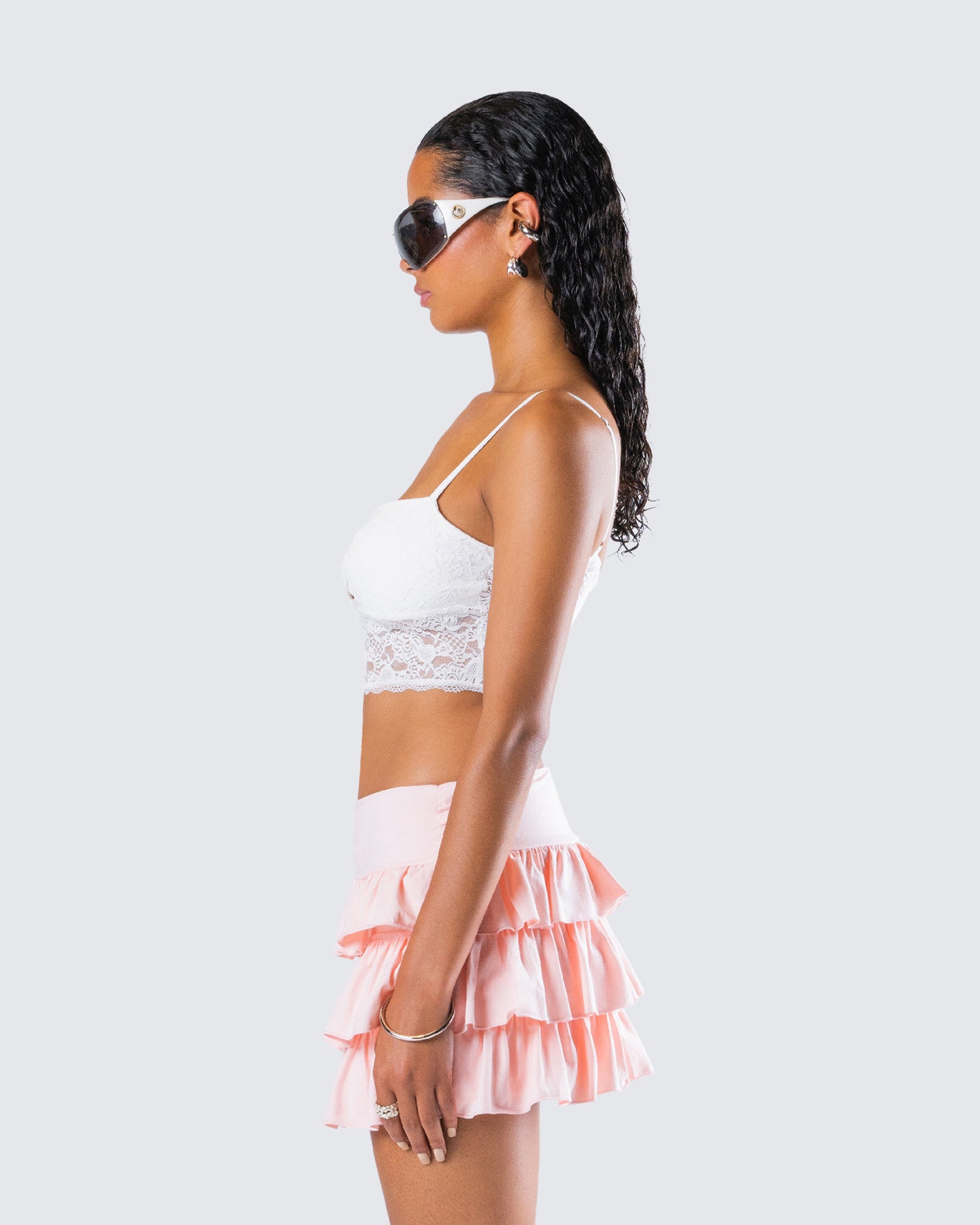Dakoa White Lace Cami Top