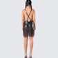 Dalia Black Chainmail Dress