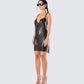 Dalia Black Chainmail Dress