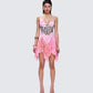 Danel Multi Mixed Print Mini Dress model front