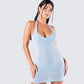 Dani Blueberry Halter Dress