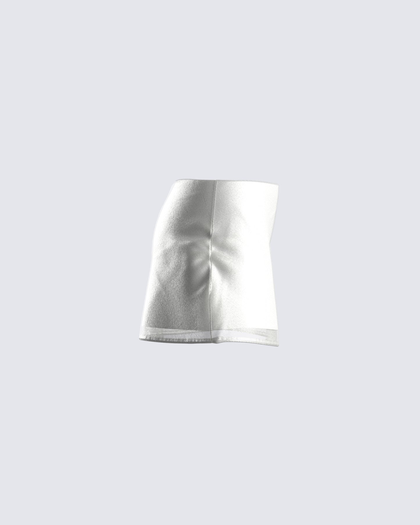 Dory White Chiffon Mini Skirt
