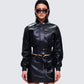 Darah Black Bomber Jacket model front