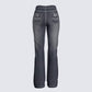 Dara Black Denim Bootcut Jean