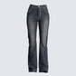 Dara Black Denim Bootcut Jean 3d product front