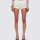 Daria Ivory Low Rise Bloomer Micro Short model front