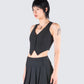 Deb Black Suiting Crop Vest Top