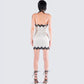 Debbie Ivory Satin Mini Dress