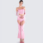 Delisa Pink Rhinestone Corset Top
