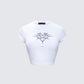Dena White Jersey Graphic Top product front