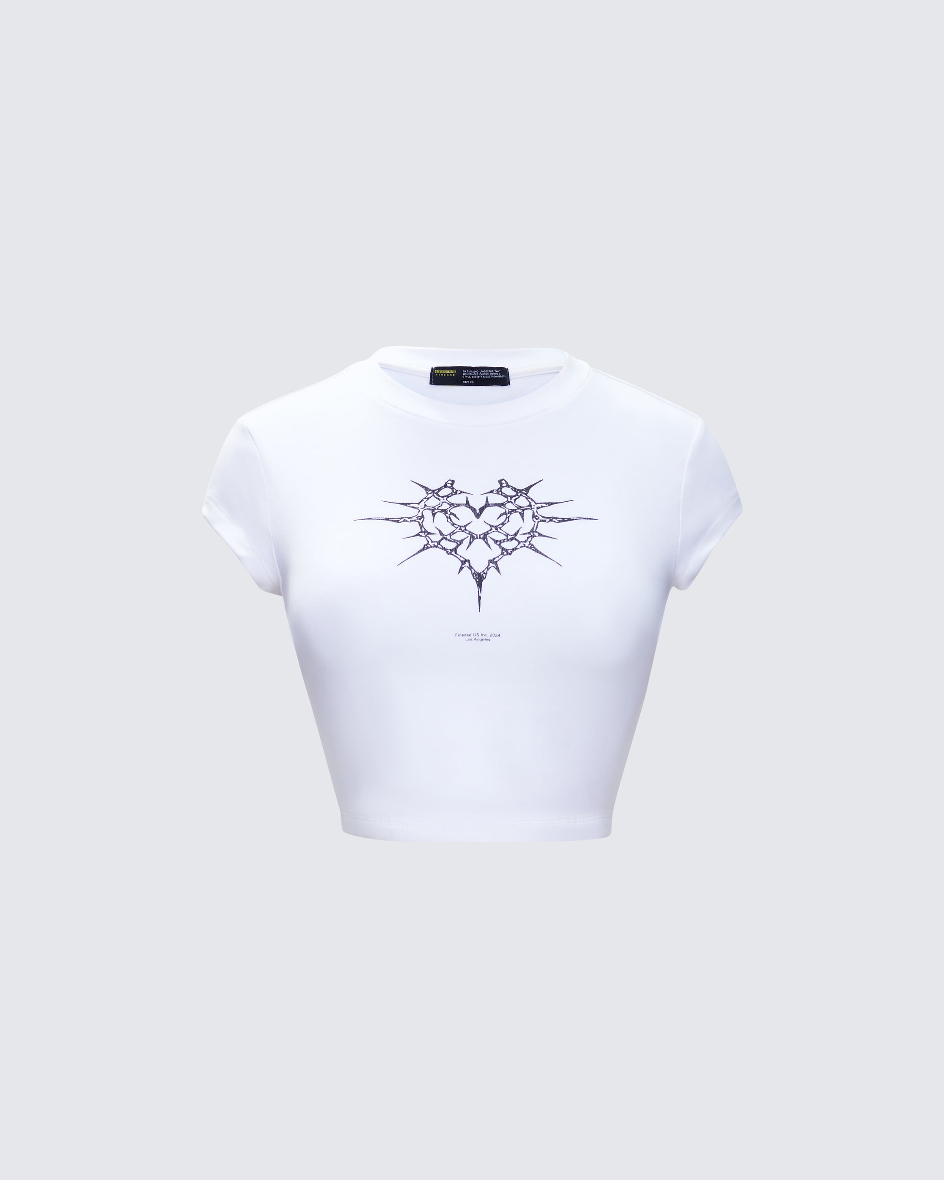 Dena White Jersey Graphic Top product front