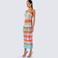 Derica Multi Open Knit Midi Dress
