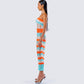 Derica Multi Open Knit Midi Dress