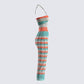Derica Multi Open Knit Midi Dress