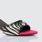 Desiree Zebra Pony Kitten Heel