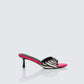 Desiree Zebra Pony Kitten Heel
