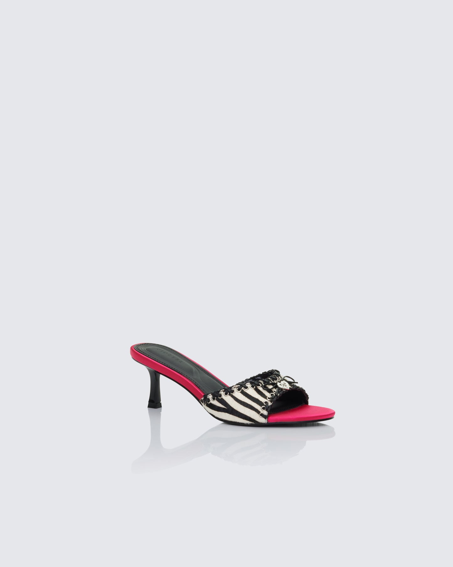 Desiree Zebra Pony Kitten Heel