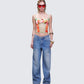Devi Denim Set model front