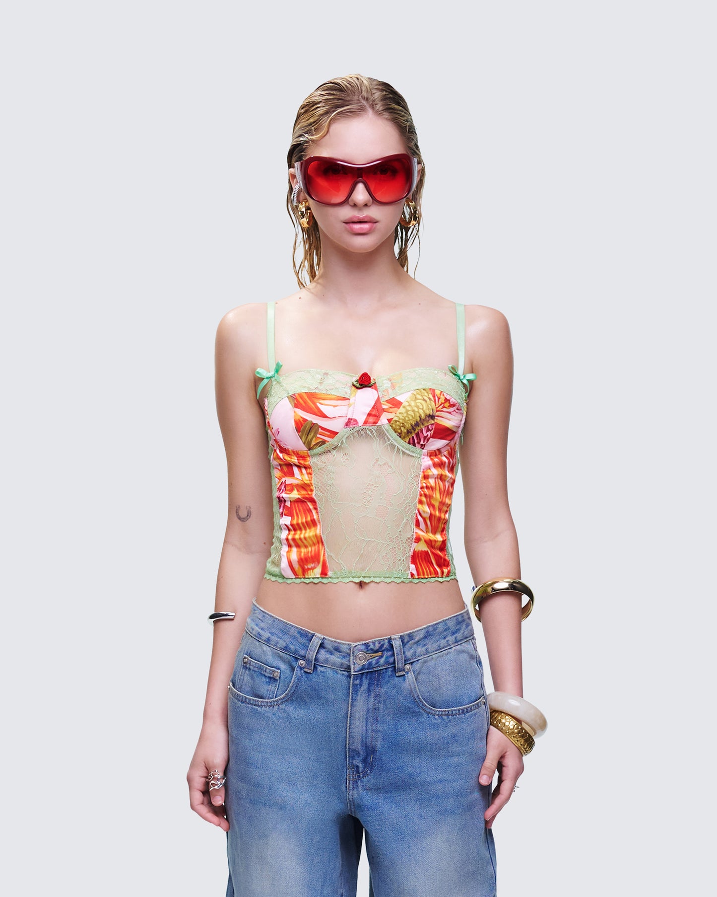 Devi Multi Print Corset Top
