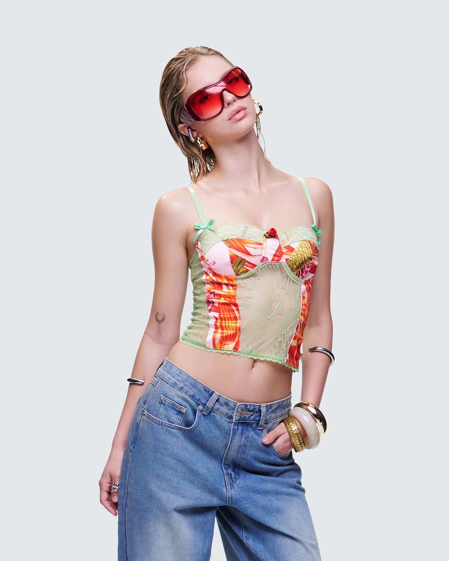 Devi Multi Print Corset Top