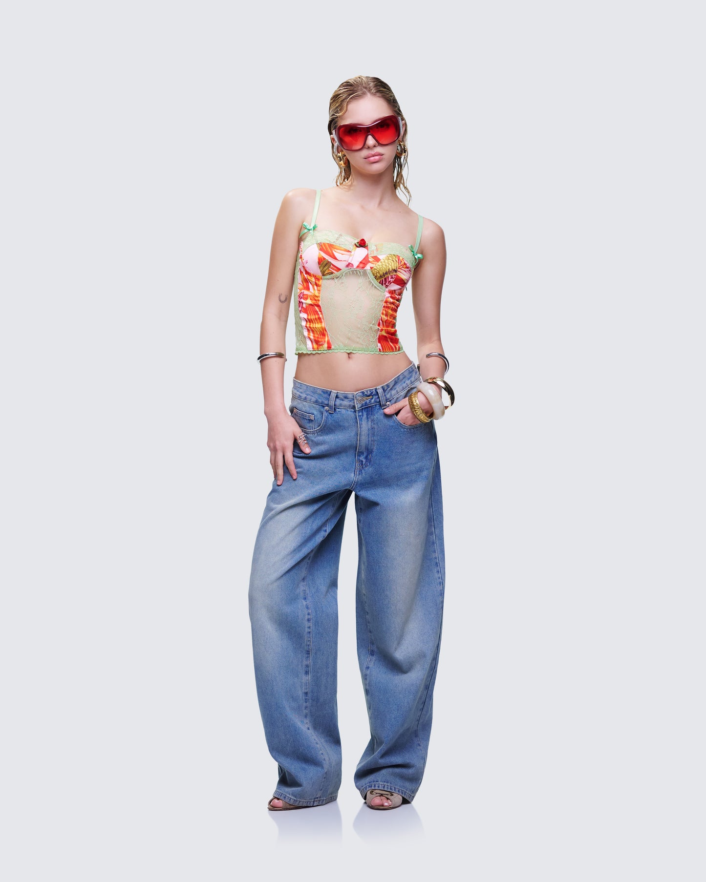 Devi Multi Print Corset Top
