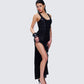 Donatella Black Sequin Maxi Dress