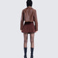 Donny Brown Pleated Set