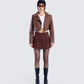 Donny Brown Pleated Set model front