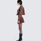 Donny Brown Pleated Set