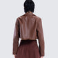 Donny Brown Vegan Leather Jacket