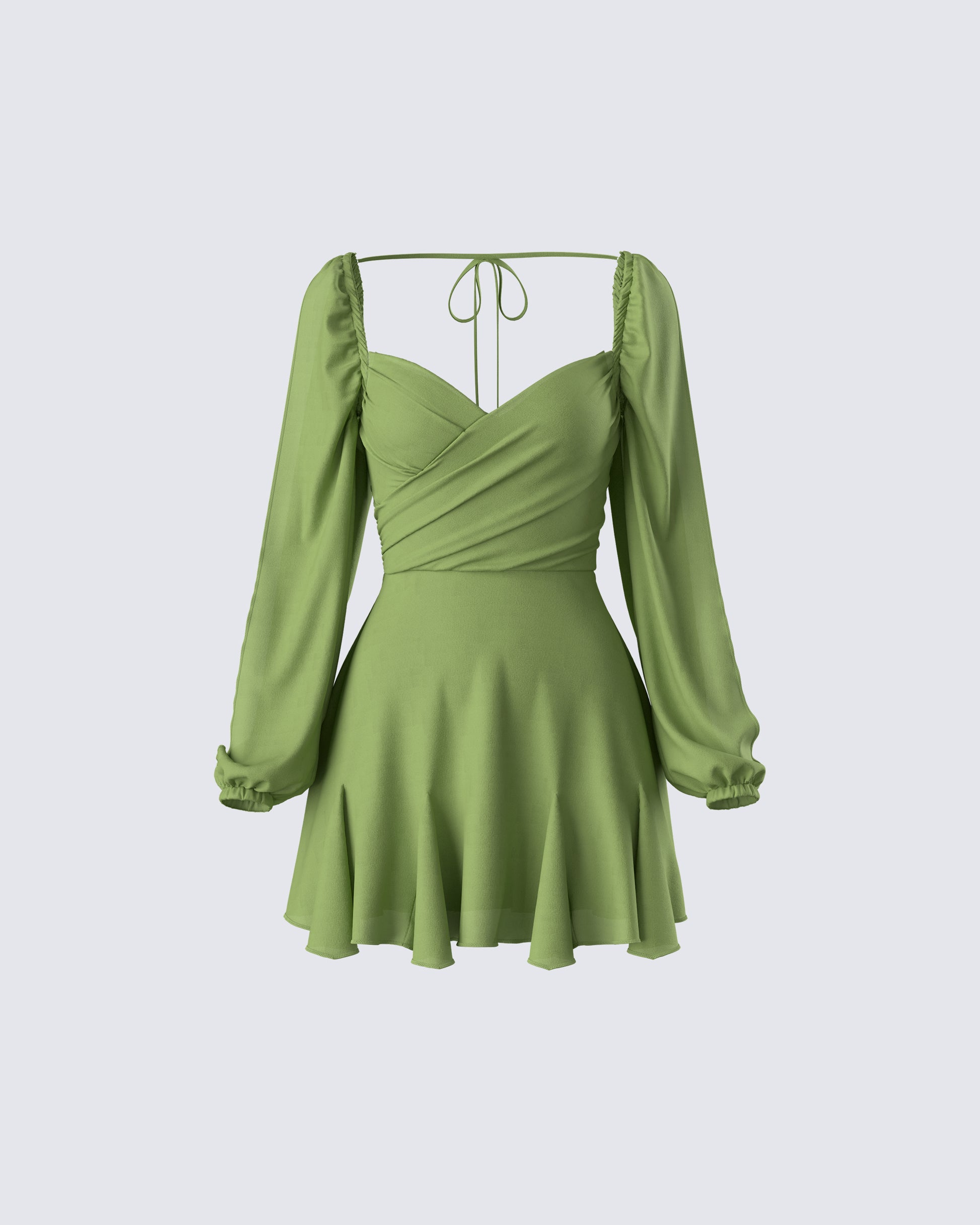 Dori Green Cross Front Mini Dress product front