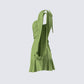Dori Green Cross Front Mini Dress