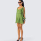 Dori Green Cross Front Mini Dress