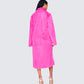Dorinne Hot Pink Vegan Fur Coat
