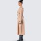 Doutzen Tan Twill Trench Coat