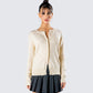 Dove Ivory Sweater Knit Cardigan model front