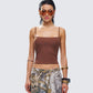 Dovie Brown Cami Top model front
