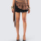 Dovie Multi Ruffle Layered Skirt model front