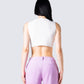 Vita White Cropped Tank