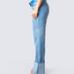 Suzie Blue Butterfly Denim Pant