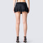 Freya Black Shirred Mini Skirt
