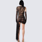 Serena Black Mini Dress and Gloves