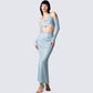 Erika Blue Maxi Skirt